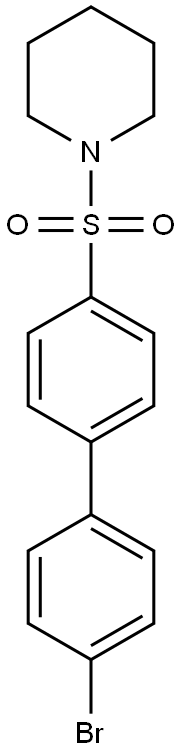 1-[4-(4-bromophenyl)phenyl]sulfonylpiperidine Struktur