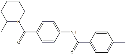 4-methyl-N-[4-(2-methylpiperidine-1-carbonyl)phenyl]benzamide Struktur