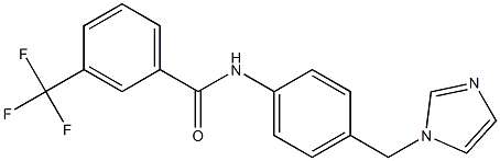 N-[4-(imidazol-1-ylmethyl)phenyl]-3-(trifluoromethyl)benzamide Struktur