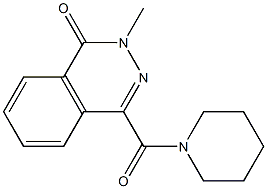 2-methyl-4-(piperidine-1-carbonyl)phthalazin-1-one Struktur