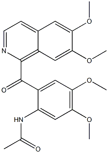 N-[2-(6,7-dimethoxyisoquinoline-1-carbonyl)-4,5-dimethoxyphenyl]acetamide Struktur