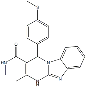 N,2-dimethyl-4-(4-methylsulfanylphenyl)-1,4-dihydropyrimido[1,2-a]benzimidazole-3-carboxamide Structure