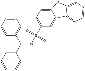 N-benzhydryldibenzofuran-2-sulfonamide Struktur