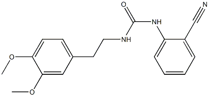 1-(2-cyanophenyl)-3-[2-(3,4-dimethoxyphenyl)ethyl]urea Struktur