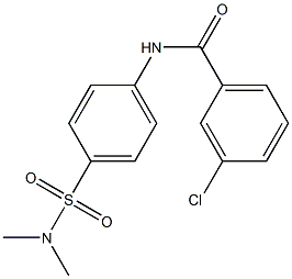 3-chloro-N-[4-(dimethylsulfamoyl)phenyl]benzamide Struktur