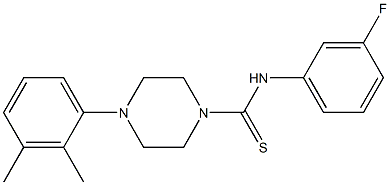 4-(2,3-dimethylphenyl)-N-(3-fluorophenyl)piperazine-1-carbothioamide Struktur