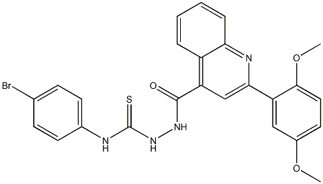 1-(4-bromophenyl)-3-[[2-(2,5-dimethoxyphenyl)quinoline-4-carbonyl]amino]thiourea Struktur