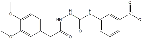 1-[[2-(3,4-dimethoxyphenyl)acetyl]amino]-3-(3-nitrophenyl)urea Struktur