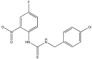 1-[(4-chlorophenyl)methyl]-3-(4-fluoro-2-nitrophenyl)thiourea Struktur