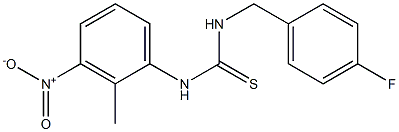 1-[(4-fluorophenyl)methyl]-3-(2-methyl-3-nitrophenyl)thiourea Struktur