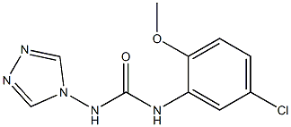 1-(5-chloro-2-methoxyphenyl)-3-(1,2,4-triazol-4-yl)urea Struktur