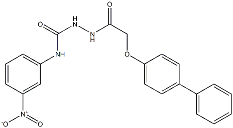 1-(3-nitrophenyl)-3-[[2-(4-phenylphenoxy)acetyl]amino]urea Struktur