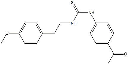 1-(4-acetylphenyl)-3-[2-(4-methoxyphenyl)ethyl]thiourea Struktur