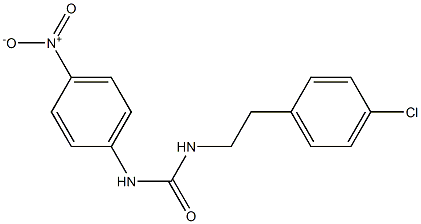 1-[2-(4-chlorophenyl)ethyl]-3-(4-nitrophenyl)urea Struktur