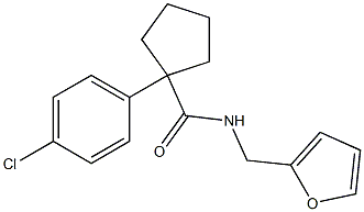 1-(4-chlorophenyl)-N-(furan-2-ylmethyl)cyclopentane-1-carboxamide Struktur