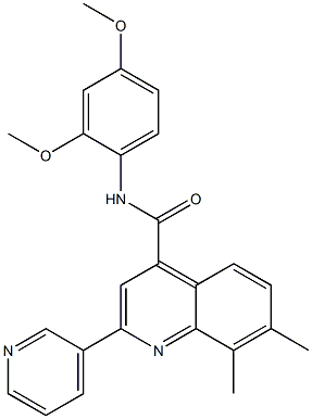 N-(2,4-dimethoxyphenyl)-7,8-dimethyl-2-pyridin-3-ylquinoline-4-carboxamide