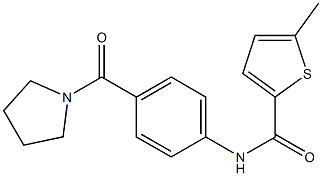 5-methyl-N-[4-(pyrrolidine-1-carbonyl)phenyl]thiophene-2-carboxamide Struktur