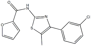 N-[4-(3-chlorophenyl)-5-methyl-1,3-thiazol-2-yl]furan-2-carboxamide Struktur