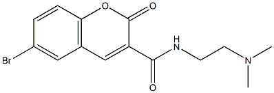 6-bromo-N-[2-(dimethylamino)ethyl]-2-oxochromene-3-carboxamide Struktur