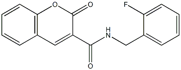 N-[(2-fluorophenyl)methyl]-2-oxochromene-3-carboxamide Struktur