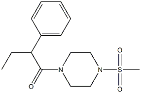 1-(4-methylsulfonylpiperazin-1-yl)-2-phenylbutan-1-one Struktur