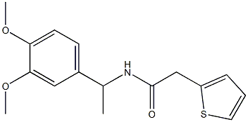 N-[1-(3,4-dimethoxyphenyl)ethyl]-2-thiophen-2-ylacetamide Struktur