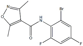 N-(2-bromo-4,6-difluorophenyl)-3,5-dimethyl-1,2-oxazole-4-carboxamide Struktur