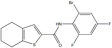 N-(2-bromo-4,6-difluorophenyl)-4,5,6,7-tetrahydro-1-benzothiophene-2-carboxamide Struktur