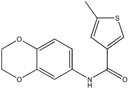 N-(2,3-dihydro-1,4-benzodioxin-6-yl)-5-methylthiophene-3-carboxamide Struktur