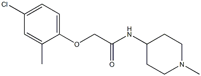 2-(4-chloro-2-methylphenoxy)-N-(1-methylpiperidin-4-yl)acetamide Struktur