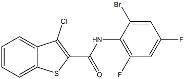 N-(2-bromo-4,6-difluorophenyl)-3-chloro-1-benzothiophene-2-carboxamide Struktur