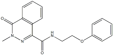 3-methyl-4-oxo-N-(2-phenoxyethyl)phthalazine-1-carboxamide Struktur