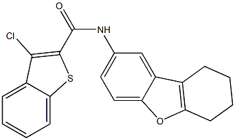 3-chloro-N-(6,7,8,9-tetrahydrodibenzofuran-2-yl)-1-benzothiophene-2-carboxamide Struktur