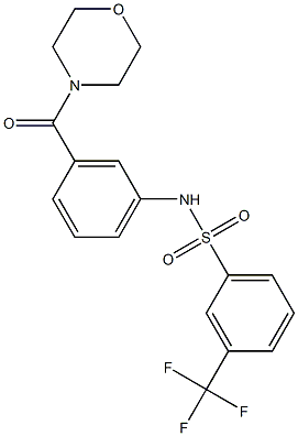 N-[3-(morpholine-4-carbonyl)phenyl]-3-(trifluoromethyl)benzenesulfonamide Struktur