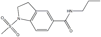 1-methylsulfonyl-N-propyl-2,3-dihydroindole-5-carboxamide Struktur