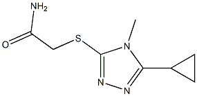 2-[(5-cyclopropyl-4-methyl-1,2,4-triazol-3-yl)sulfanyl]acetamide Struktur