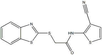 2-(1,3-benzothiazol-2-ylsulfanyl)-N-(3-cyanothiophen-2-yl)acetamide Struktur