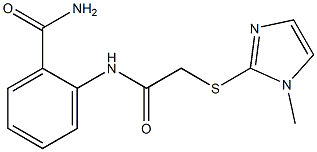 2-[[2-(1-methylimidazol-2-yl)sulfanylacetyl]amino]benzamide Struktur