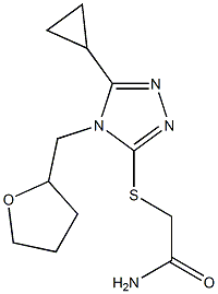 2-[[5-cyclopropyl-4-(oxolan-2-ylmethyl)-1,2,4-triazol-3-yl]sulfanyl]acetamide Struktur