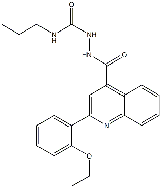 1-[[2-(2-ethoxyphenyl)quinoline-4-carbonyl]amino]-3-propylurea Struktur