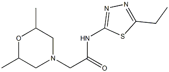 2-(2,6-dimethylmorpholin-4-yl)-N-(5-ethyl-1,3,4-thiadiazol-2-yl)acetamide Structure