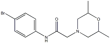 N-(4-bromophenyl)-2-(2,6-dimethylmorpholin-4-yl)acetamide Struktur