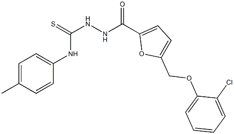 1-[[5-[(2-chlorophenoxy)methyl]furan-2-carbonyl]amino]-3-(4-methylphenyl)thiourea Struktur