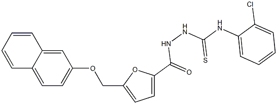 1-(2-chlorophenyl)-3-[[5-(naphthalen-2-yloxymethyl)furan-2-carbonyl]amino]thiourea Struktur