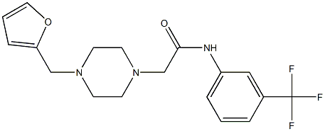 2-[4-(furan-2-ylmethyl)piperazin-1-yl]-N-[3-(trifluoromethyl)phenyl]acetamide Struktur