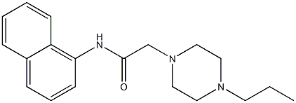 N-naphthalen-1-yl-2-(4-propylpiperazin-1-yl)acetamide Struktur