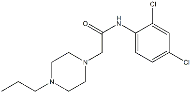 N-(2,4-dichlorophenyl)-2-(4-propylpiperazin-1-yl)acetamide Struktur