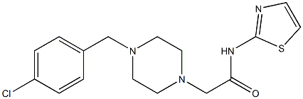 2-[4-[(4-chlorophenyl)methyl]piperazin-1-yl]-N-(1,3-thiazol-2-yl)acetamide Struktur