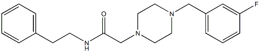 2-[4-[(3-fluorophenyl)methyl]piperazin-1-yl]-N-(2-phenylethyl)acetamide Struktur