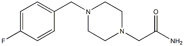 2-[4-[(4-fluorophenyl)methyl]piperazin-1-yl]acetamide Struktur